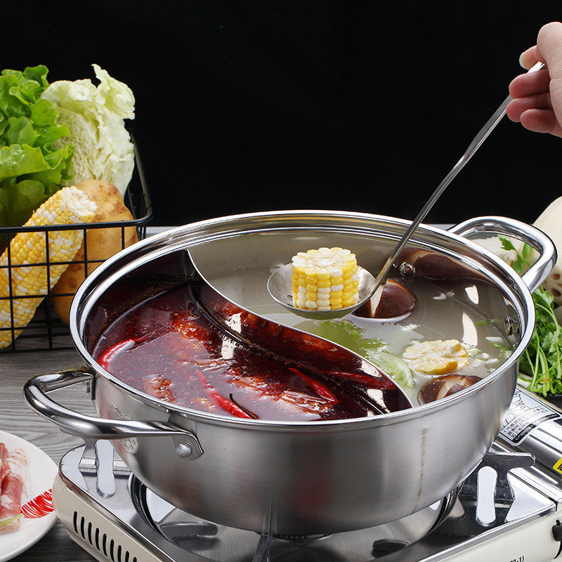 KitZenShop™ Stainless Steel Two-Flavor Mandarin Duck Pot – Hot Pot 2 Saveurs