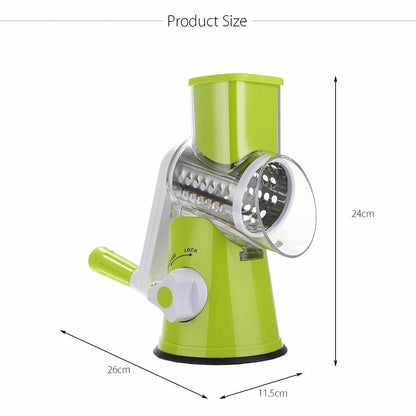 KitZenShop™ Round Mandoline Slicer – Râpe et coupe légumes polyvalente