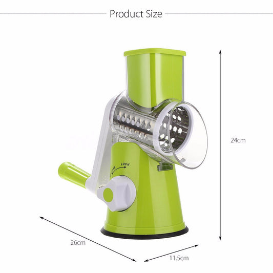 KitZenShop™ Round Mandoline Slicer – Râpe et coupe légumes polyvalente