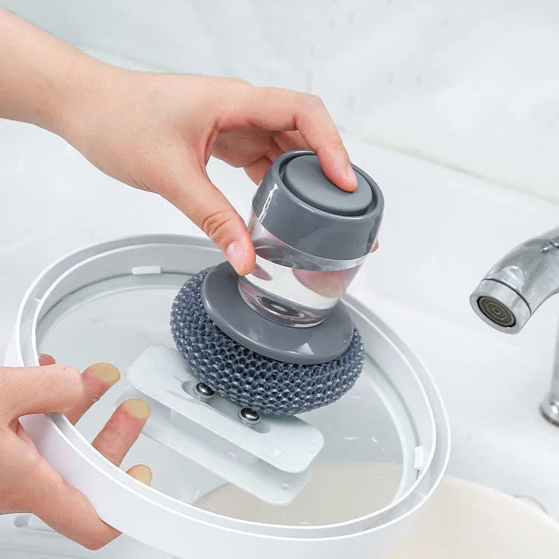 KitZenShop™ Smart Gadget Soap Dispensing Palm Brush – Nettoyage facile de la cuisine
