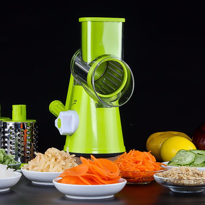 KitZenShop™ Round Mandoline Slicer – Râpe et coupe légumes polyvalente