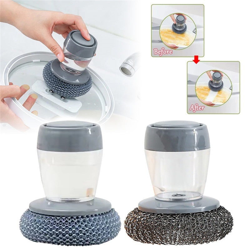 KitZenShop™ Smart Gadget Soap Dispensing Palm Brush – Nettoyage facile de la cuisine