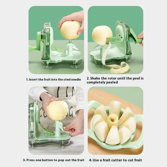 KitZenShop™ Éplucheur et Coupe-Fruits 2 en 1