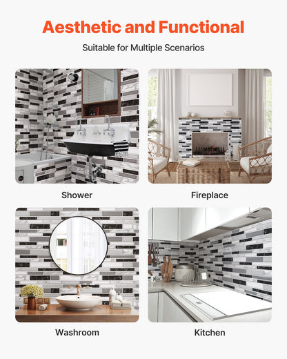 KitZenShop™ 10Pcs Peel And Stick Backsplash