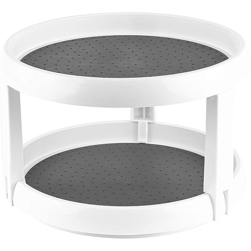 KitZenShop™ 2-Tier Lazy Susan Rotating Spice Rack Organizer – Smart Kitchen Storage Solution
