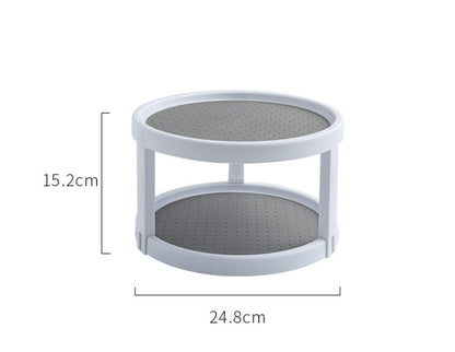 KitZenShop™ 2-Tier Lazy Susan Rotating Spice Rack Organizer – Smart Kitchen Storage Solution