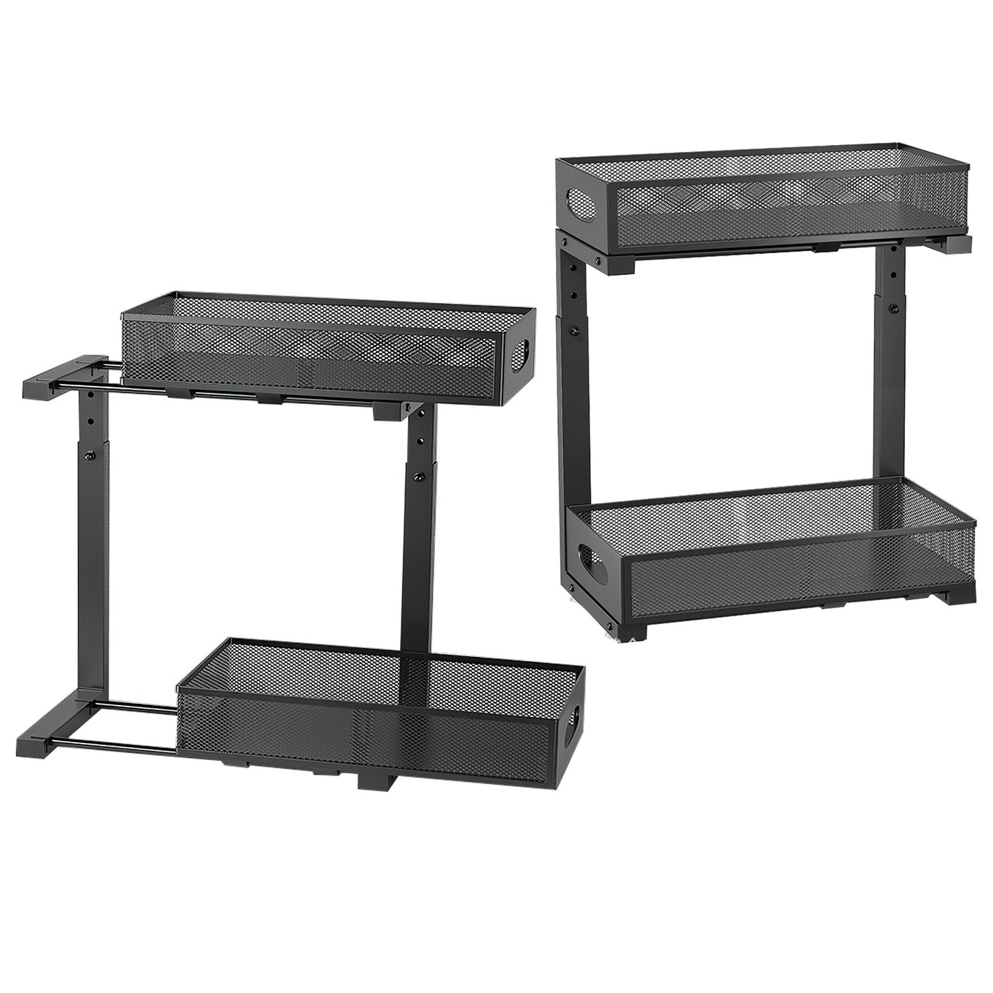 KitZenShop™ 2-Tier Sliding Drawer Organizer — Adjustable Under Sink