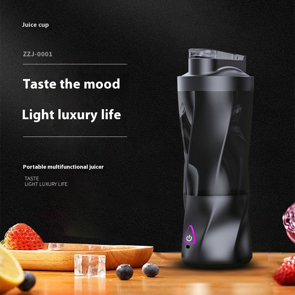 “A portable multifunctional electric juicer cup by KitZenShop™, with stainless steel liner, rechargeable design, and 600–800ml capacity, perfect for smoothies and fresh juice on the go.”